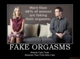 Faking orgasms